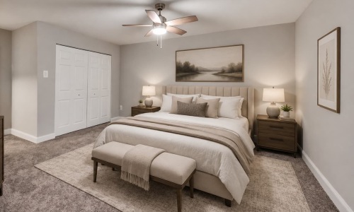 bedroom with spacious areas
