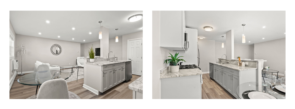 The essence of exceptional living interior rooms with bright lighting